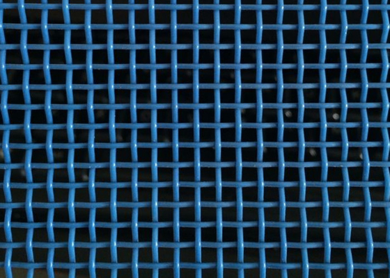 Blue Plain Weave Hole Polyester Filter Belt High Temperature Resistance Uniform Mesh
