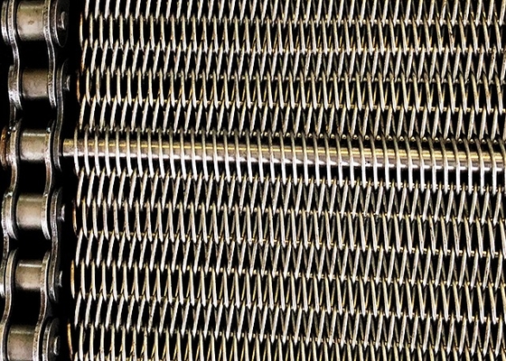 Anti Corrosion Chain Conveyor Belt 304 Stainless Steel Wire Mesh Food Grade