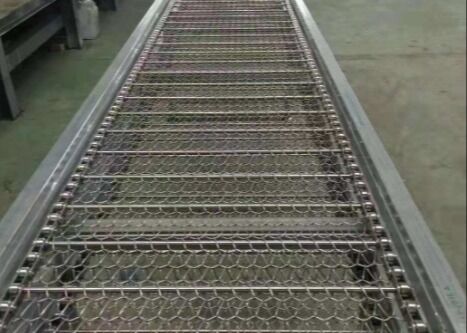 Carbon Steel Chain Mesh Conveyor Belt Used For Plant Straw Drying
