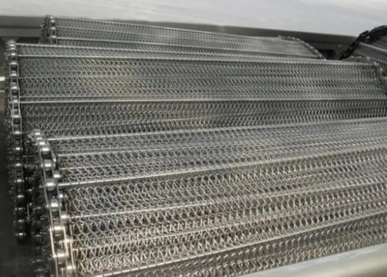 Otomatik Barbekü için Dokuma Ss304 Zincirli Konveyör Bant
