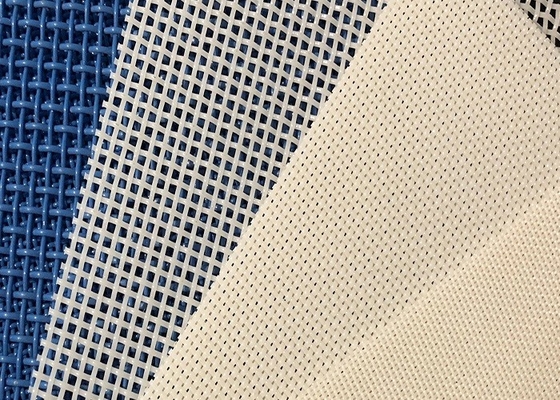 Beyaz Gıda Kurutma Polyester Örgü Kemer Düz Dokuma 10mm Delik