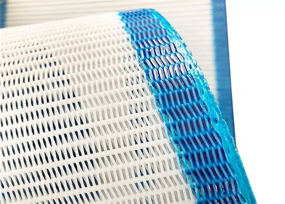 3cm Tutkal Kenarlı Bileşik Makine İçin Beyaz Polyester Spiral Kurutucu Hasır Kemer