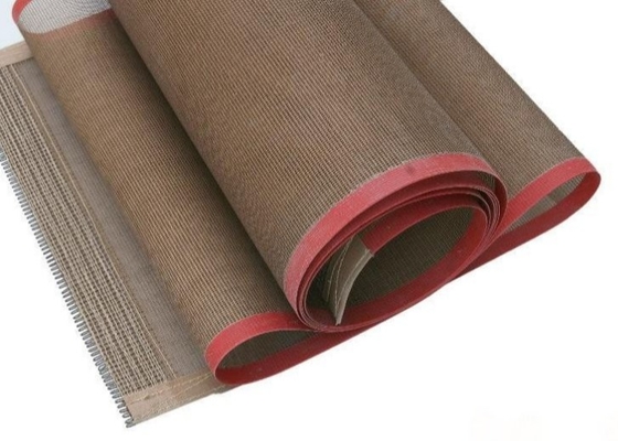 Kaplamalı Fiberglas Açık Örgü Gıda Sınıfı Ptfe Konveyör Bandı 30cm ila 4.3m