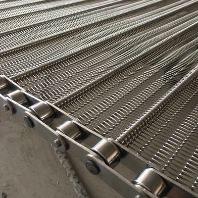 Paslanmaz Çelik SS304 Zincir Bağlantı Spiral Tel Ağı Taşıyıcı Kemeri Gıda Derecesi Taşıma İhtiyaçları İçin