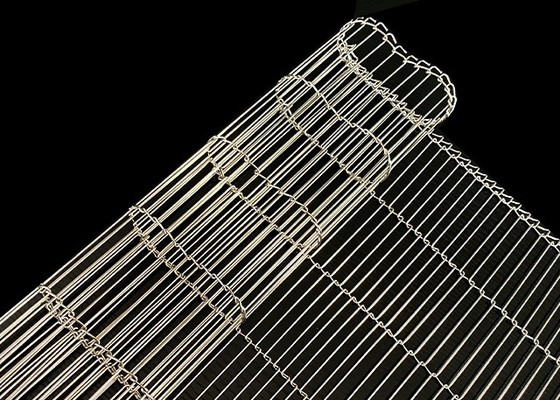 100-4000mm Paslanmaz Çelik Tel Kemeri Gıda Sınıfı Sus316 Düz Flex Ekmek Üretimi