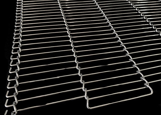 4.24mm-20.32mm Rod Pitch Flat Flex Conveyor Belt 0.9mm-2.8mm Tel çapı