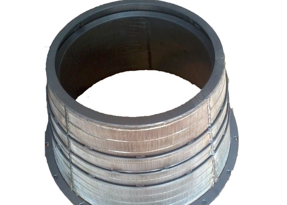 Sıvışmaya dayanıklı Wedge Wire Screen Basket Paslanmaz Çelik Johnson V Sieve