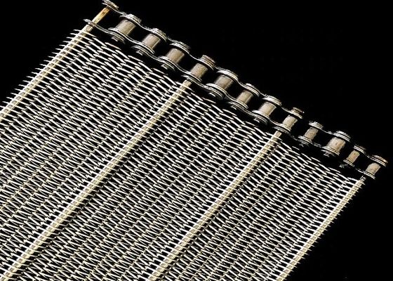 Soğutma için 304 Paslanmaz Çelik Tel Şerit Konveyör Kemeri