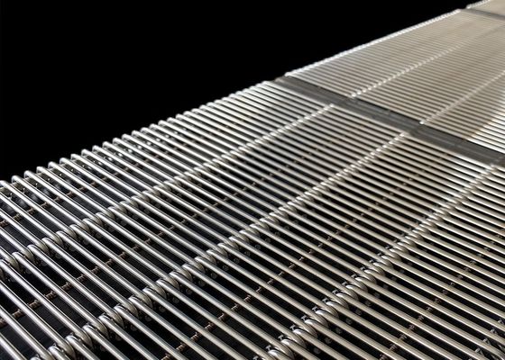 Dayanıklı Özel Gıda Sınıfı Göz Bağlantısı Metal Mesh Taşıyıcı Kemeri
