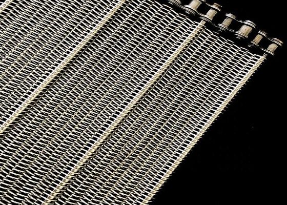 304 Stainelss Sebze Çamaşır Makinesi için Çelik Konveyör Kablum Beltesi