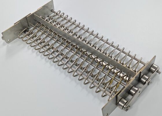 304 316 316L Gıda sınıfı Paslanmaz Çelik Karbon Çelik Spiral Zincir Bağlantısı Fırın Pişirme Tel Ağı Kemeri Taşıyıcı Kemeri