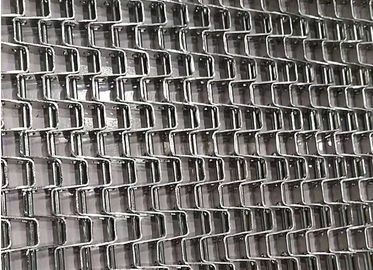 Ürün Eleme Sistemi Yassı Metal Hasır Konveyör Bant, Gıda Hasır Bant Yüksek Karbonlu Çelik