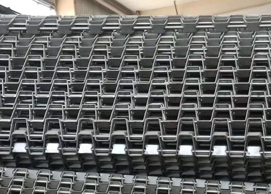 Dayanıklı Düz ​​Hasır Bant, Paslanmaz Çelik Hasır Konveyör Bant Özelleştirilmiş
