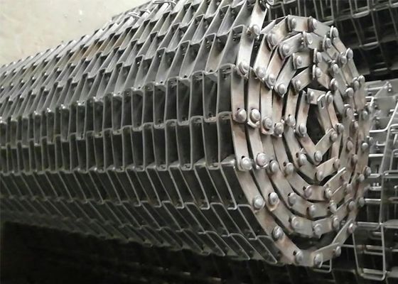 304/316 Ss Düz Hasır Bantlı Konveyör Bant Gıda Sınıfı Yiyecek Taşıyabilir