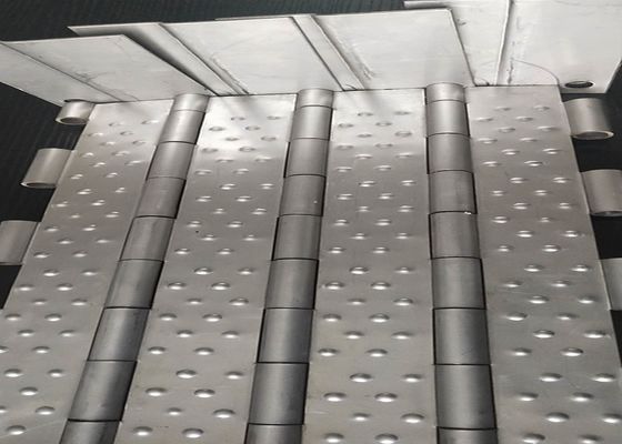 Gıda İşleme Fırını 0.8mm SS201 Plaka Konveyör Bandı