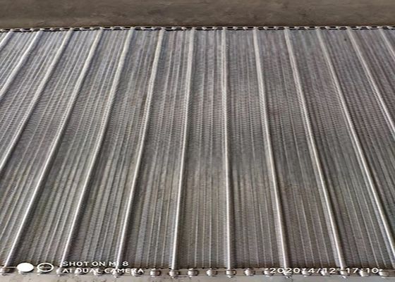 Pizza Fırını Kaynaklı Kenar 316L 1.2mm Spiral Konveyör Bant