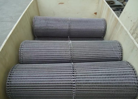 Kuru Kuruyemiş Kavurma Makinesi için Spiral Izgara Ss304 Hasır Konveyör Bant