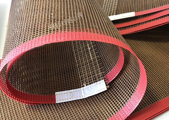 Gıda Konveyörü için 8 * 8mm Isıya Dayanıklı Yapışmaz Ptfe Mesh Bant