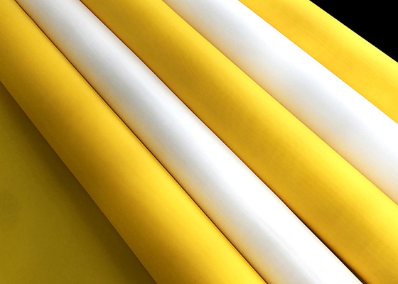140t Düz Dokuma Monofilament Mesh Ekran 1.25 Metre Genişlik Beyaz Sarı Renk