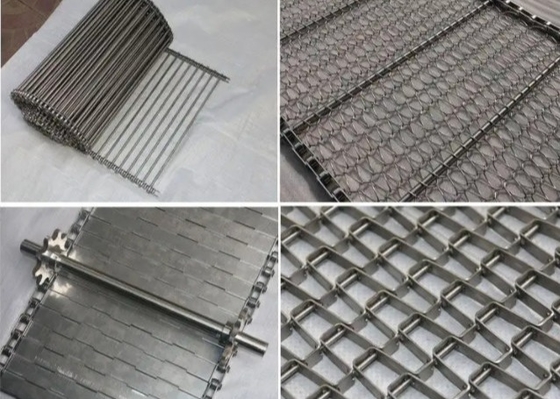 Çekici Tekne için Metal Great Wall 430 Paslanmaz Hasır Konveyör Bant